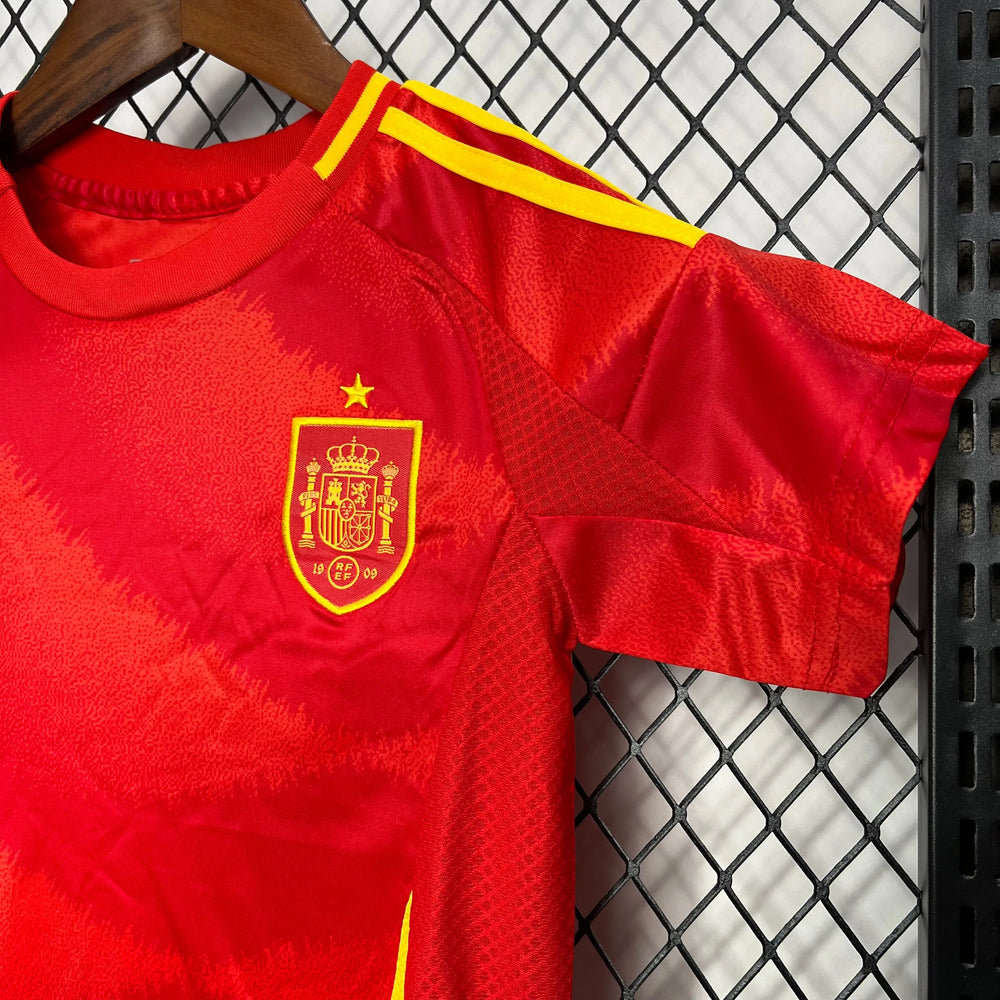 Conjunto Infantil Seleção Espanha I 24/25 Vermelho Adidas