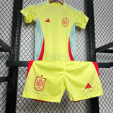 Conjunto Infantil Seleção Espanha II 24/25 Amarelo Adidas