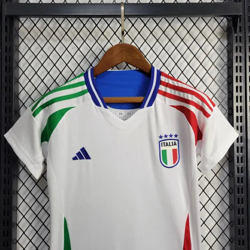 Conjunto Infantil Seleção Itália II 24/25 Branco Adidas
