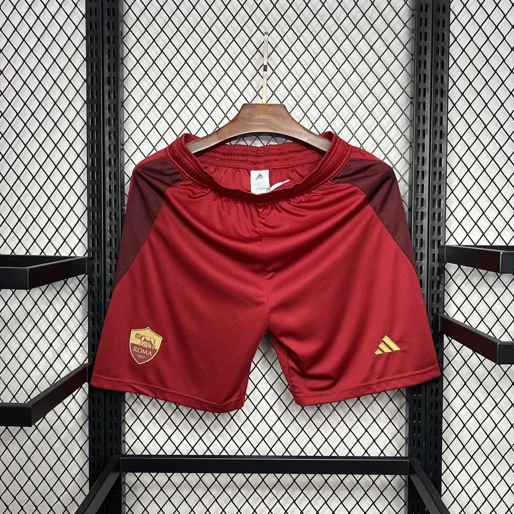 Short AS Roma I 24/25 Vermelho Masculino Adidas