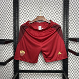 Short AS Roma I 24/25 Vermelho Masculino Adidas