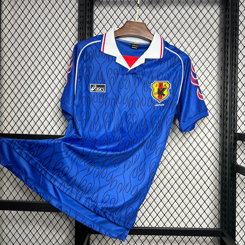 Camisa Seleção Japão I 1998 Retrô Azul Masculina Asics