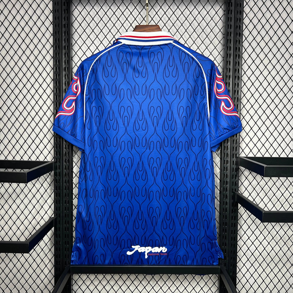 Camisa Seleção Japão I 1998 Retrô Azul Masculina Asics