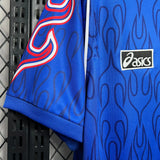 Camisa Seleção Japão I 1998 Retrô Azul Masculina Asics