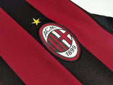 Camisa AC Milan I 2009/2010 Retrô Manga Longa Vermelha/Preta
