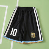 Conjunto Infantil Argentina Comemorativo Messi #10 Azul e Branco