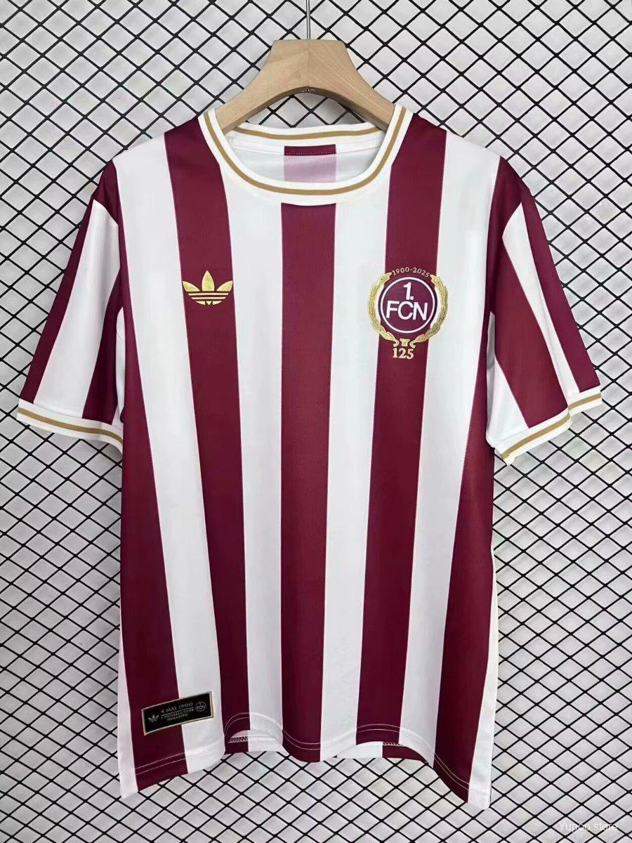 Camisa FC Nürnberg 125 Anos Vermelha e Branca Adidas
