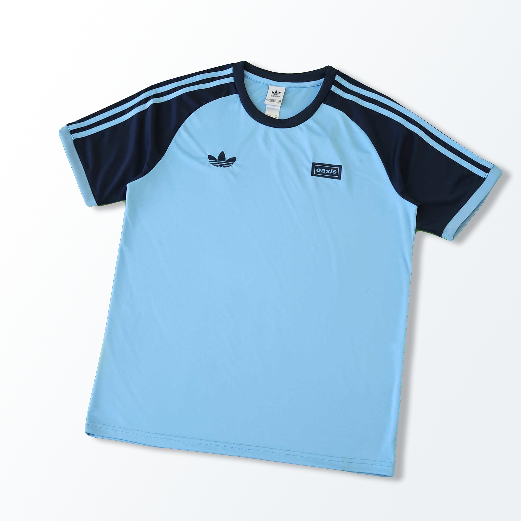 Camisa Adidas x Oasis Tour 3-Stripes Azul - Algodão – DS Sports