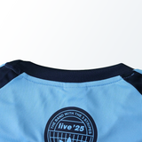 Camisa Adidas x Oasis Tour 3-Stripes Azul - Algodão