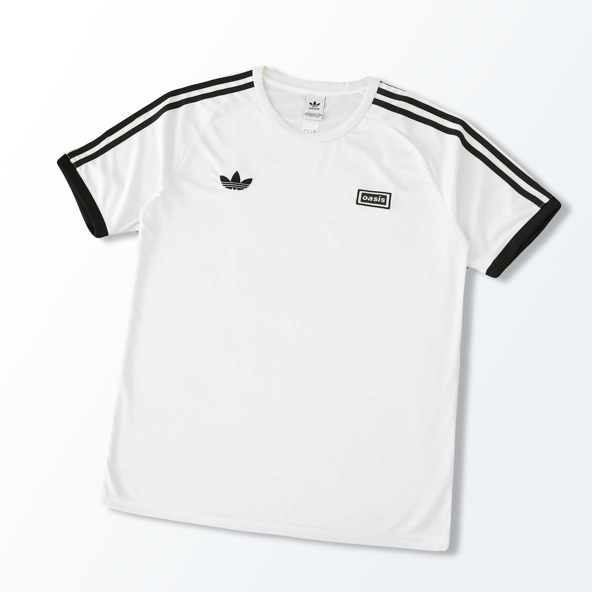 Camisa Adidas x Oasis Tour 3-Stripes Branca - Algodão – DS Sports