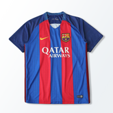 Camisa Barcelona I 2016/2017 Retrô Vermelha/Azul Masculina