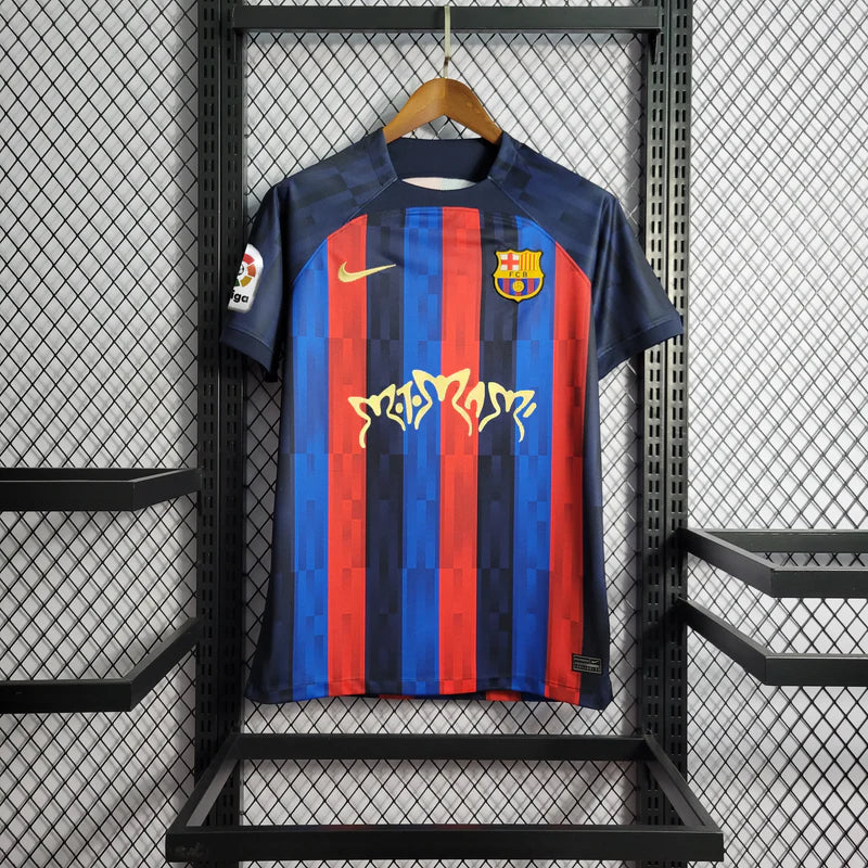 Camisa Barcelona Rosalía Motomami Vermelha e Azul Nike