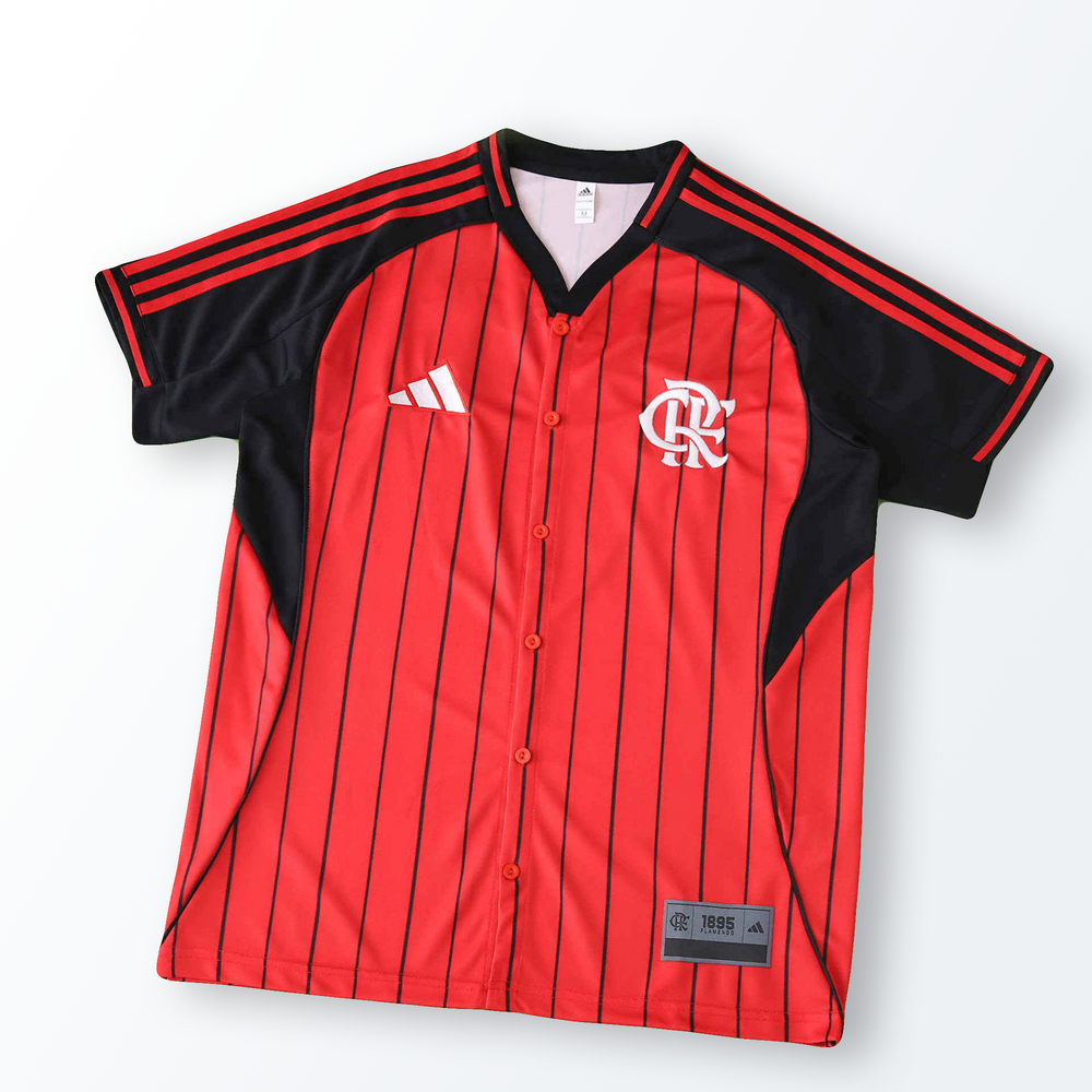 Camisa Flamengo 2025/26 US Pack Baseball Vermelha/Preta Adidas