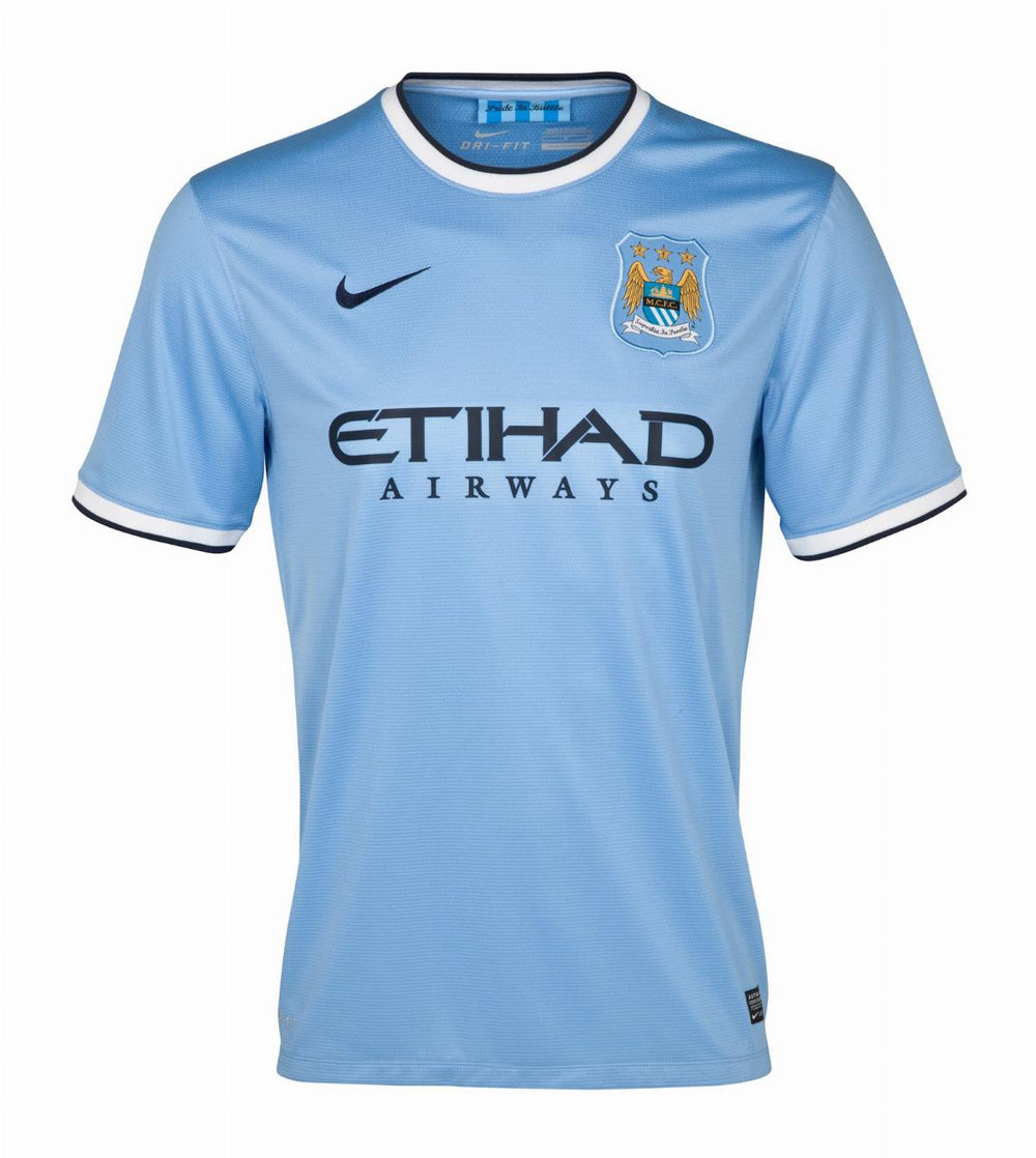 Camisa Manchester City 13/14 Retrô Azul Nike