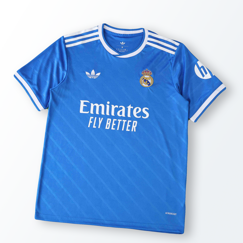 Camisa Real Madrid III 25/26 Azul/Branca Masculina Adidas