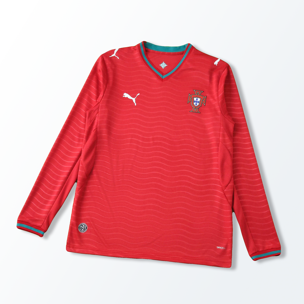 Camisa Seleção Portugal I Copa do Mundo 2026 Manga Longa Vermelha Nike