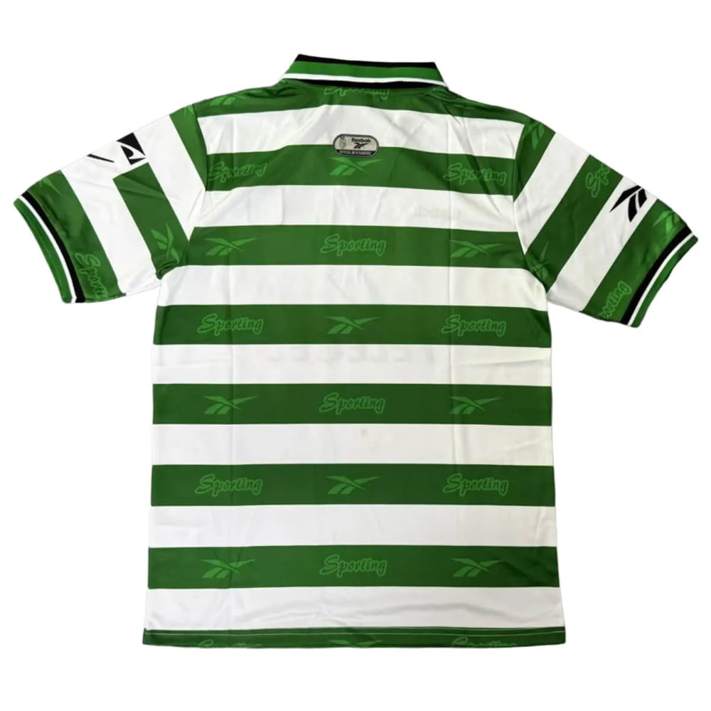 Camisa Sporting Clube de Portugal I 1999/2000 Retrô Branca/Verde Reebok