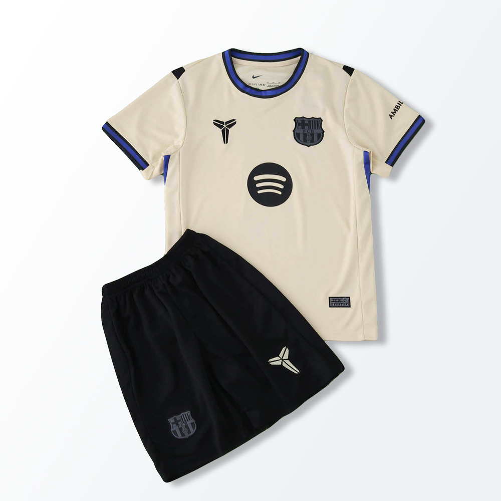 Conjunto Infantil Barcelona II 2025/26 Dourado Nike