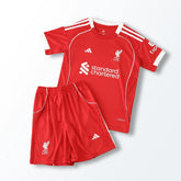 Conjunto Infantil Liverpool I 2025/26 Vermelho Adidas