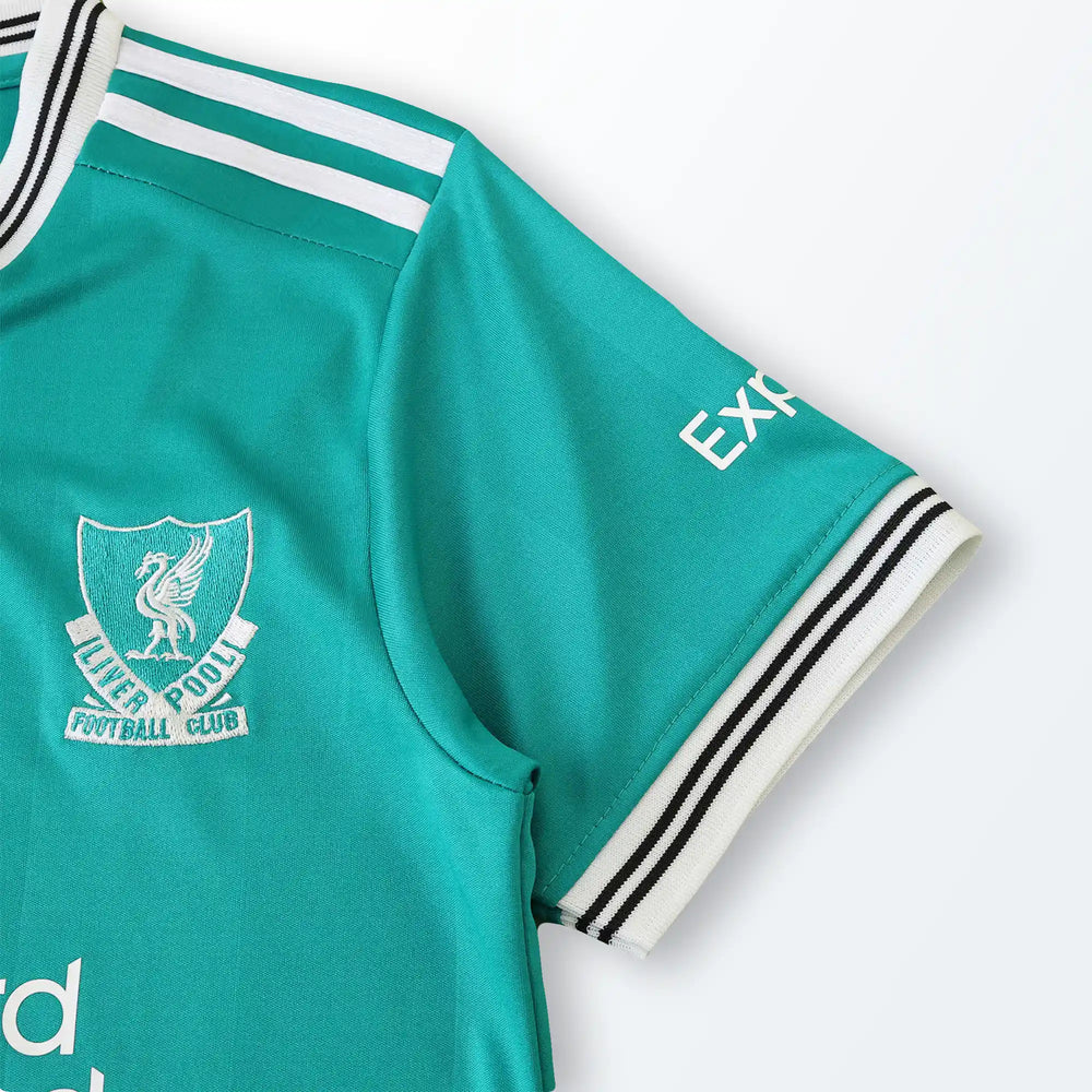 Conjunto Infantil Liverpool III 2025/26 Verde Adidas