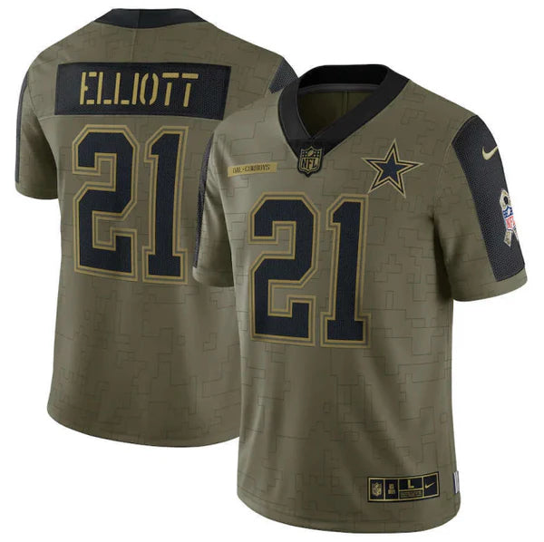 Camisa NFL Dallas Cowboys Salute to Service Vapor Limited 2021/2022 Verde Nike