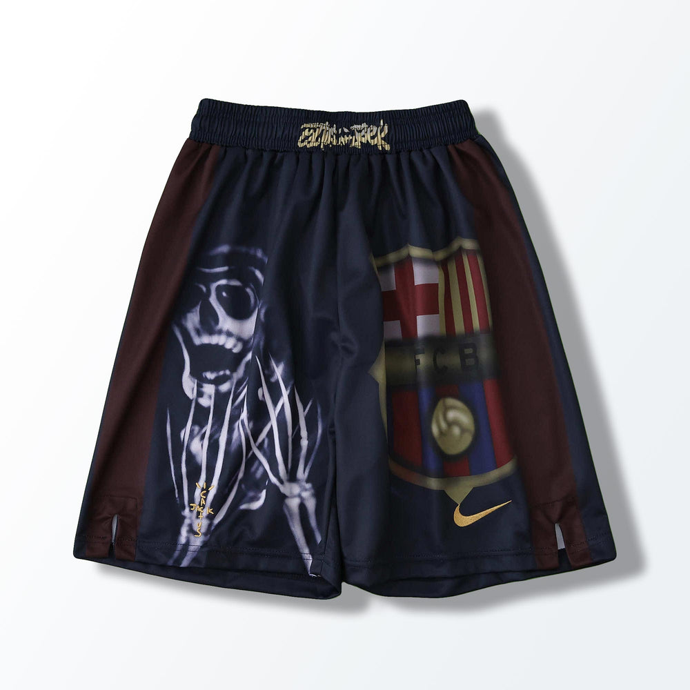 Short Barcelona x Travis Scott Skeletons 2000/2001 Vermelho/Azul Nike