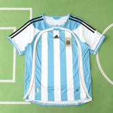 Camisa Seleção Argentina I Copa do Mundo 2006 Azul e Branca Retrô Adidas
