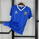 Camisa Seleção Argentina II 1986 Retrô Azul Masculina Le Coq Sportif