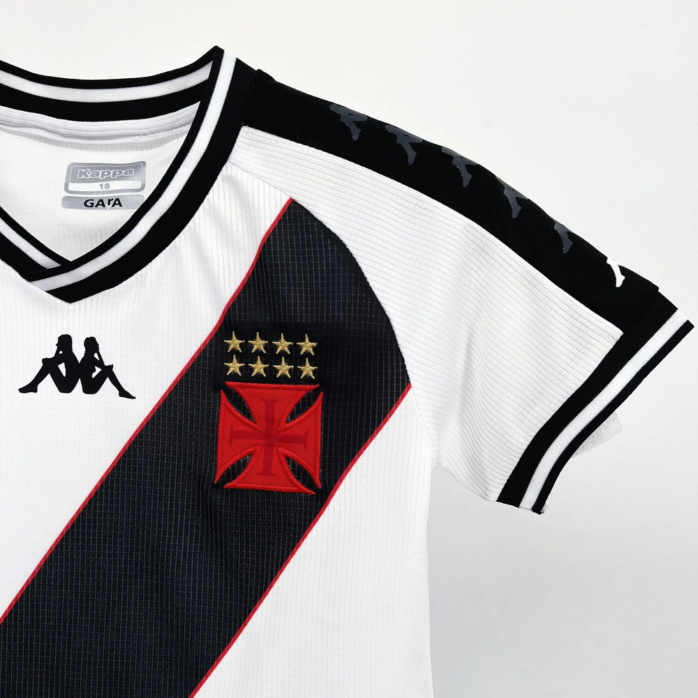 Conjunto Infantil Vasco da Gama II 24/25 Branco e Preto Kappa