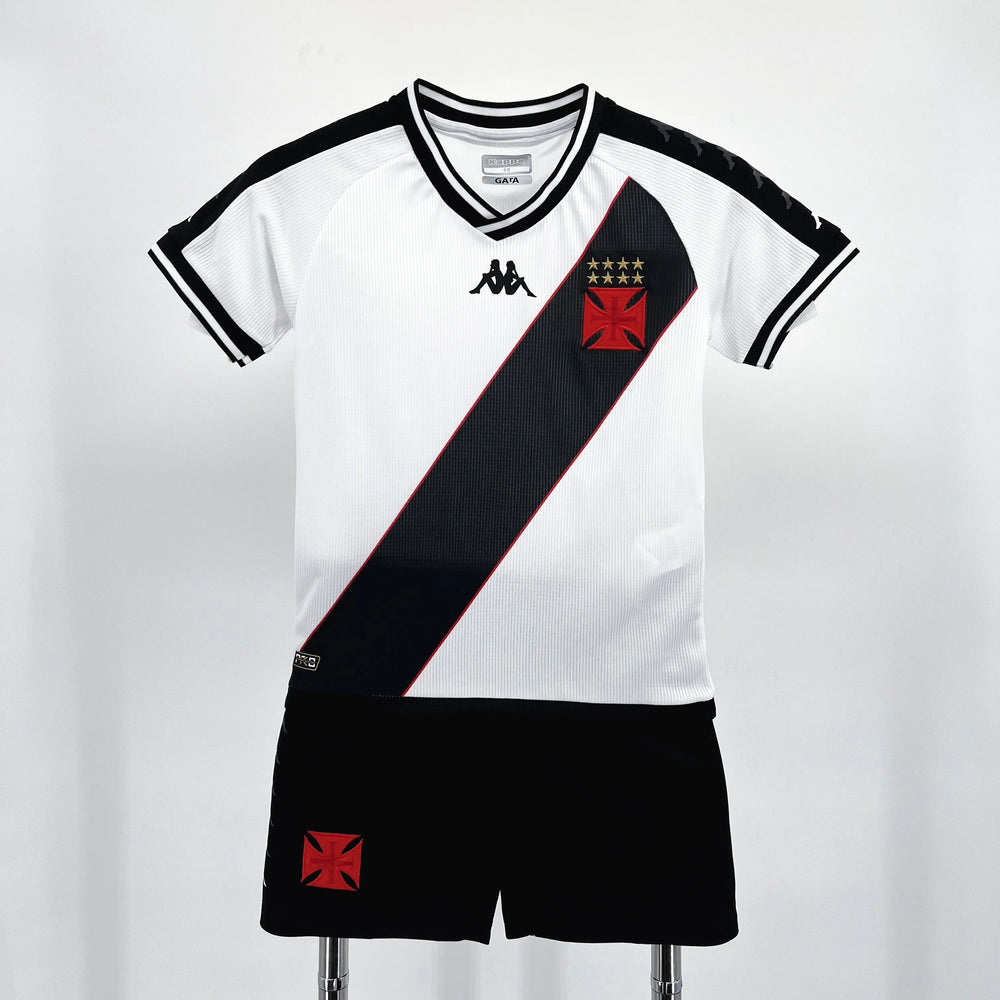Conjunto Infantil Vasco da Gama II 24/25 Branco e Preto Kappa