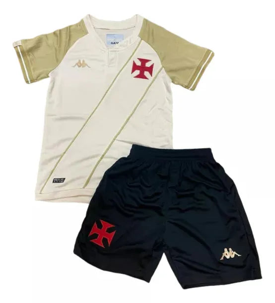 Conjunto Infantil Vasco da Gama III 24/25 Bege Kappa