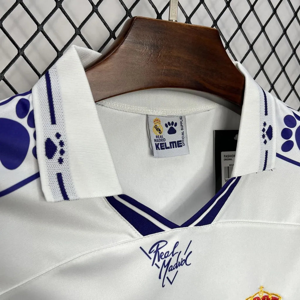 Camisa Real Madrid I 1994/1996 Retrô Branca Masculina Kelme