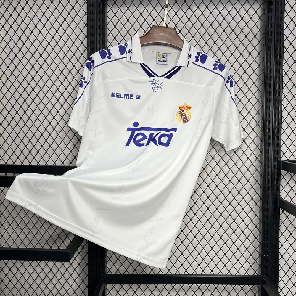 Camisa Real Madrid I 1994/1996 Retrô Branca Masculina Kelme