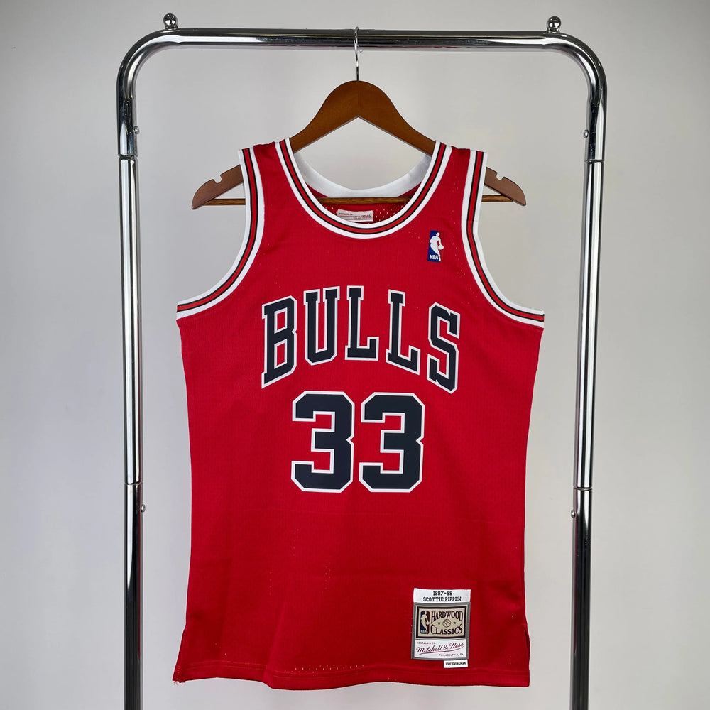 Regata Chicago Bulls Mitchell & Ness Retrô 1997/1998 Vermelha Mitchell & Ness