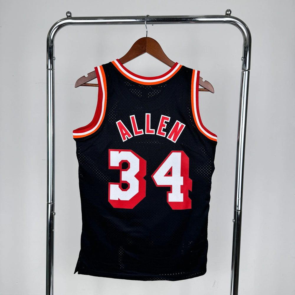 Regata Miami Heat Mitchell & Ness Ray Allen #34 2013/2014 Retrô Preta - DS Sports - Artigos Esportivos