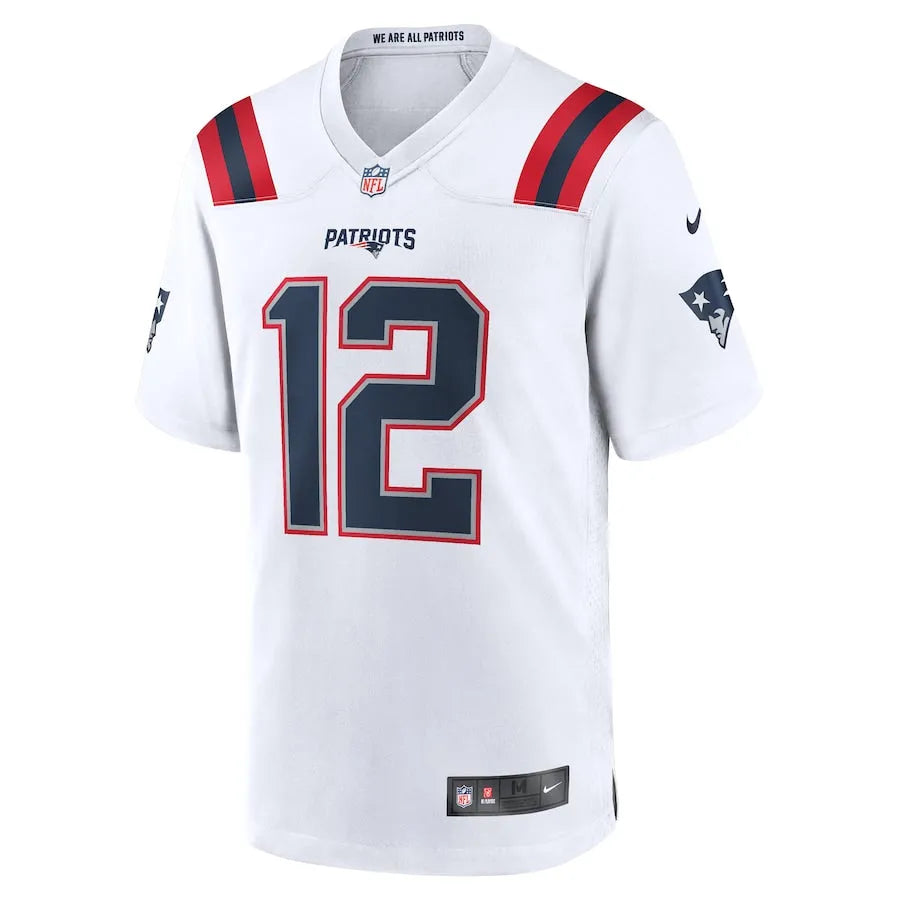 Camisa NFL New England Patriots Tom Brady #12 Retired Branca - DS Sports - Artigos Esportivos