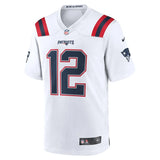Camisa NFL New England Patriots Tom Brady #12 Retired Branca - DS Sports - Artigos Esportivos