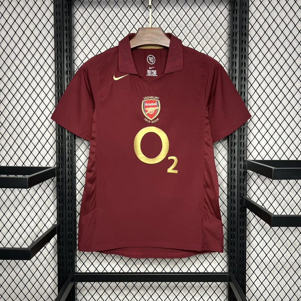 Camisa Arsenal I 2005/2006 Retrô Grená Nike