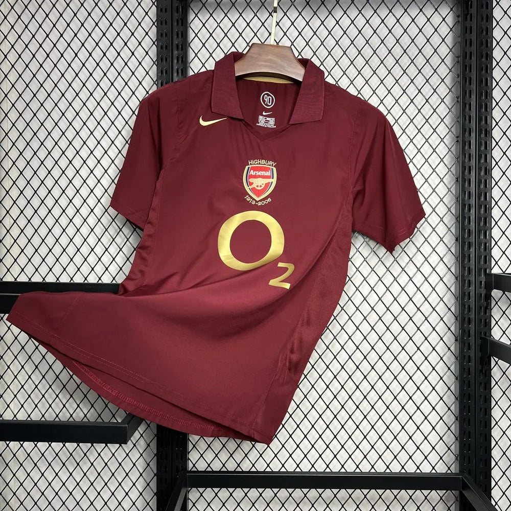 Camisa Arsenal I 2005/2006 Retrô Grená Nike