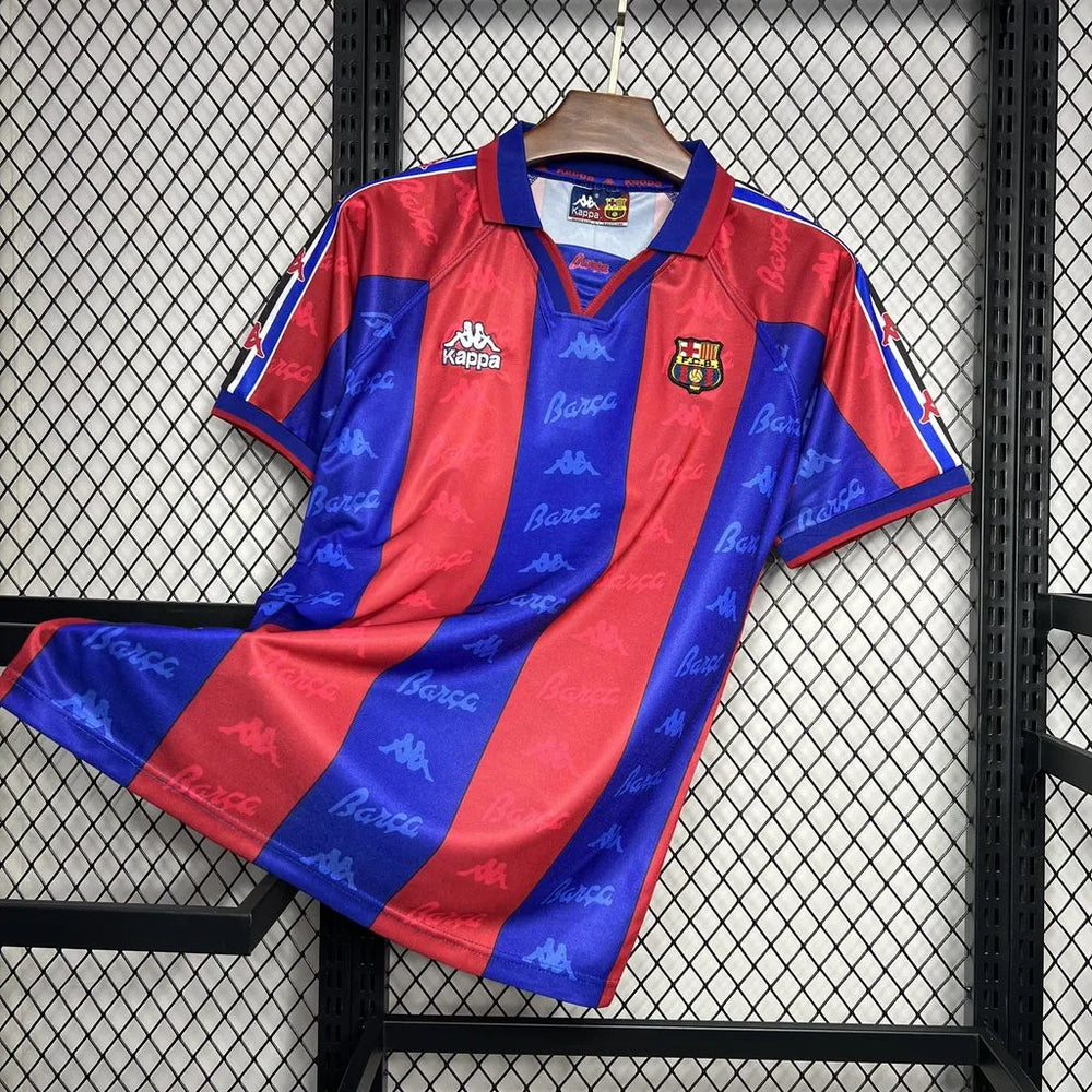 Camisa Barcelona I 1996/1997 Retrô Vermelha/Azul Nike
