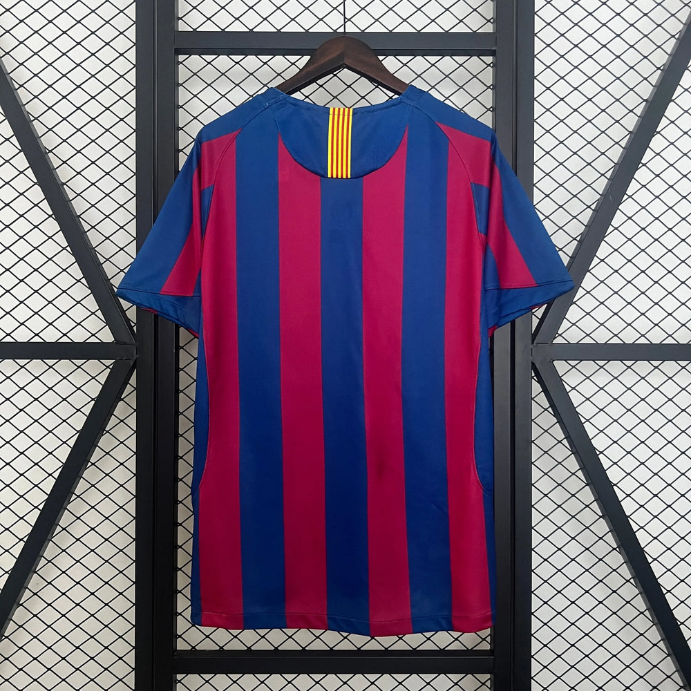 Camisa Barcelona I 2005-2006 Retrô Vermelha/Azul Nike