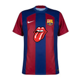 Camisa Barcelona I 23/24 Edição Especial Rolling Stones Vermelha e Azul Masculina Nike