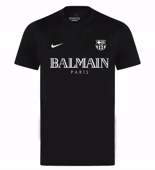 Camisa Barcelona x Balmain Collab Preta Masculina Nike