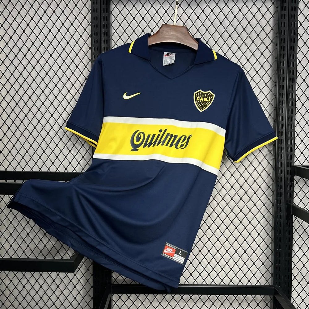Camisa Boca Juniors I 1996/1997 Retrô Azul Masculina Nike
