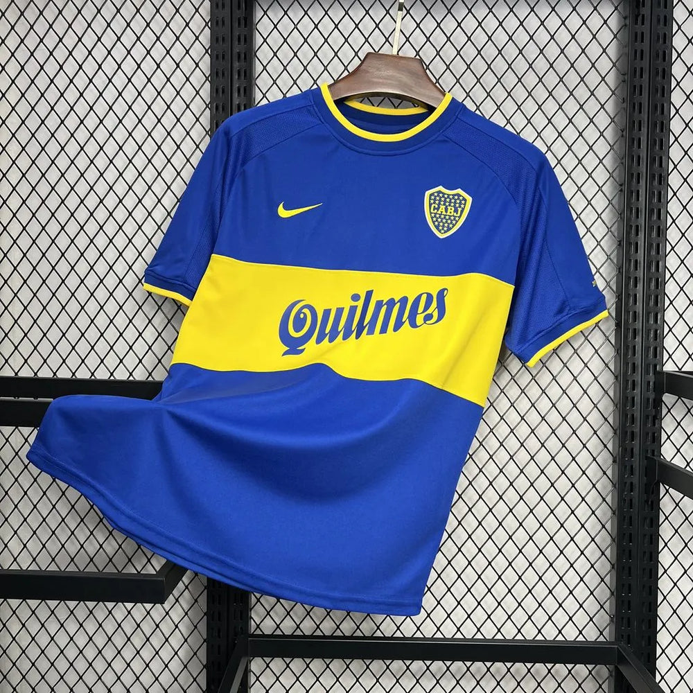 Camisa Boca Juniors I 2000/2001 Retrô Azul Masculina Nike