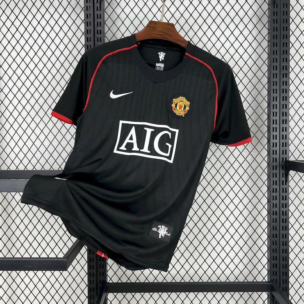 Camisa Manchester United III 2007/2008 Retrô Preta Masculina Nike