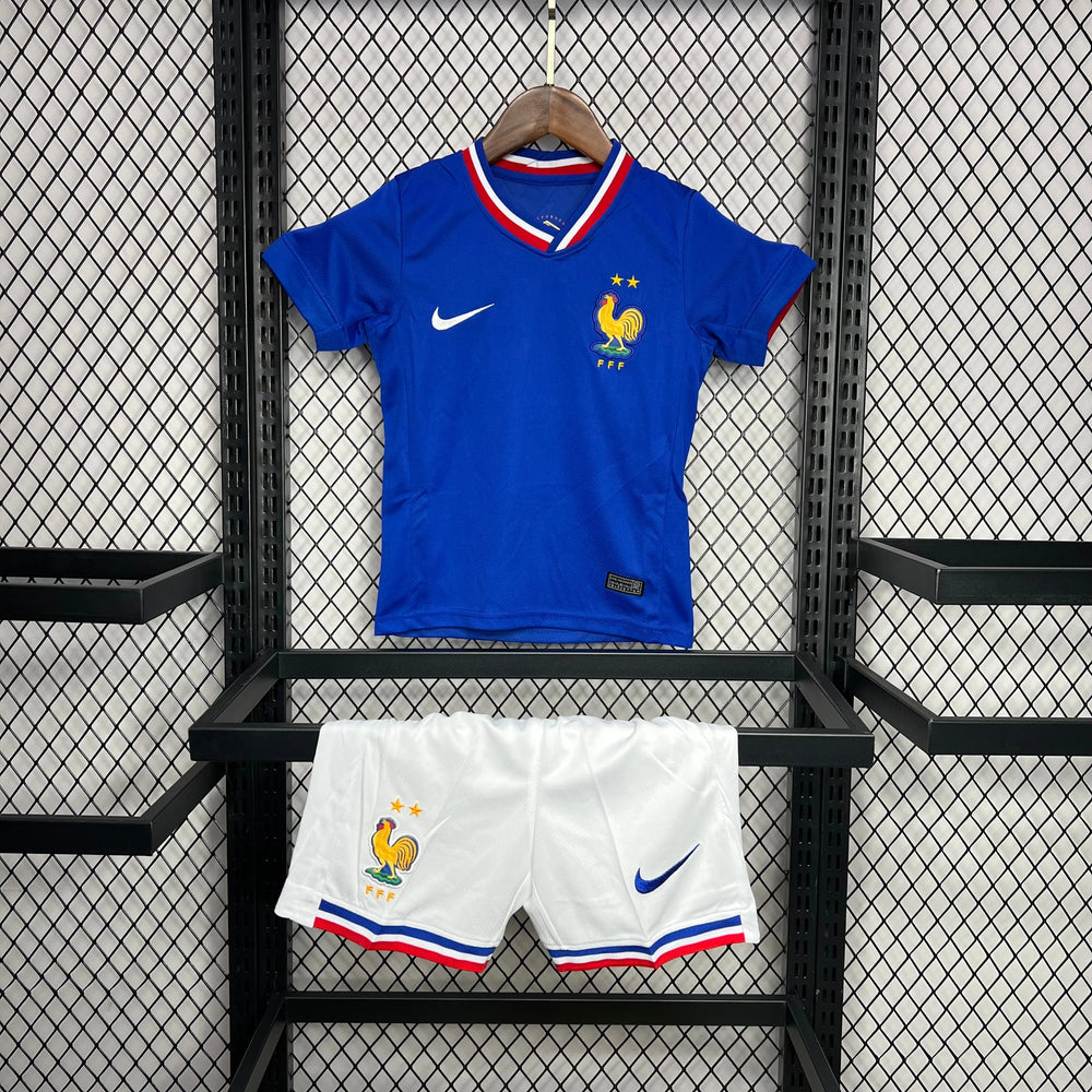 Conjunto Infantil Seleção França I 24/25 Azul Nike