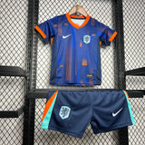 Conjunto Infantil Seleção Holanda II 24/25 Azul Nike