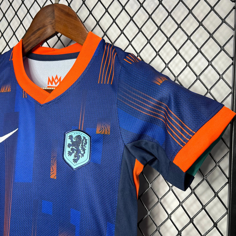 Conjunto Infantil Seleção Holanda II 24/25 Azul Nike