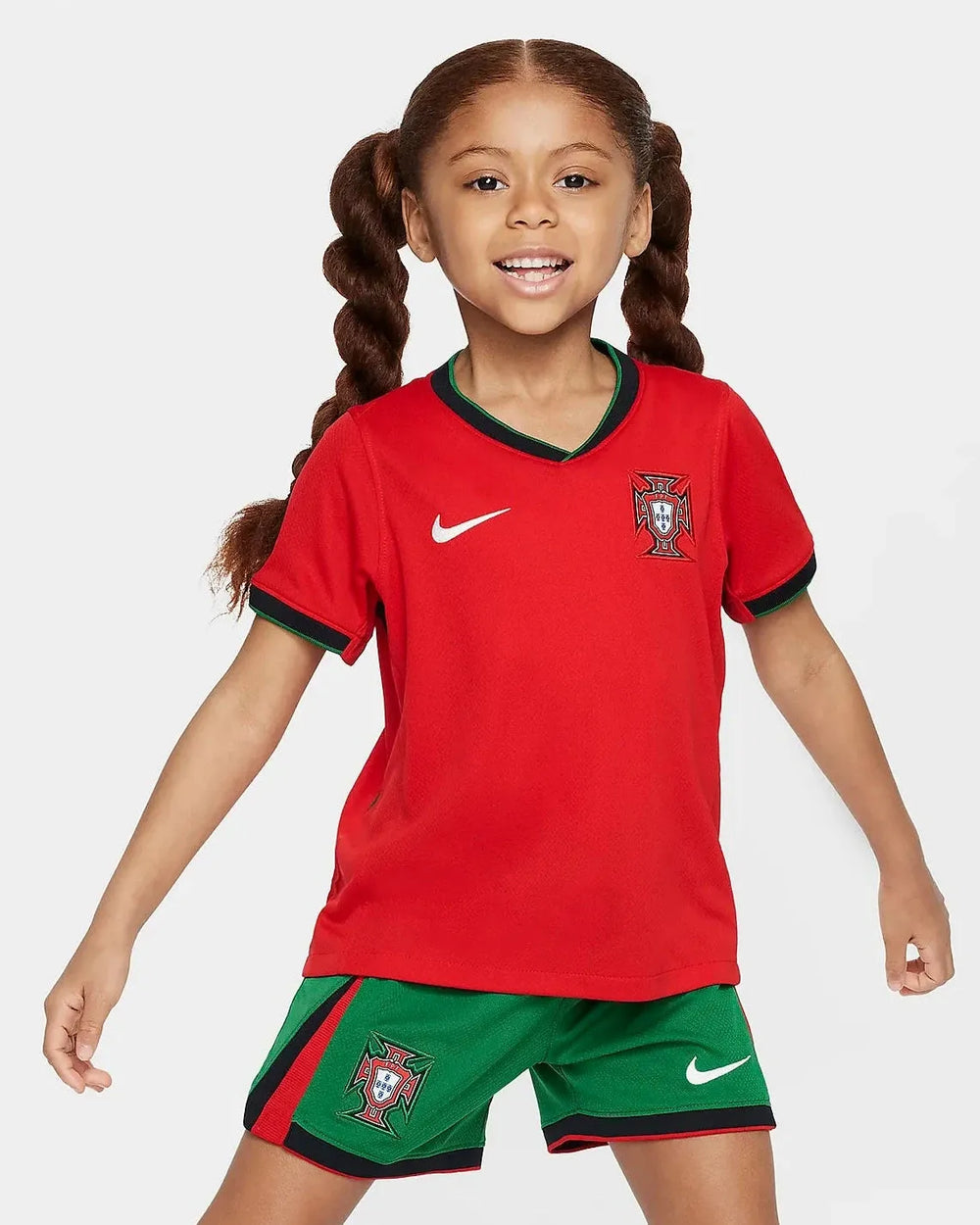 Conjunto Infantil Seleção Portugal I 24/25 Vermelho Nike